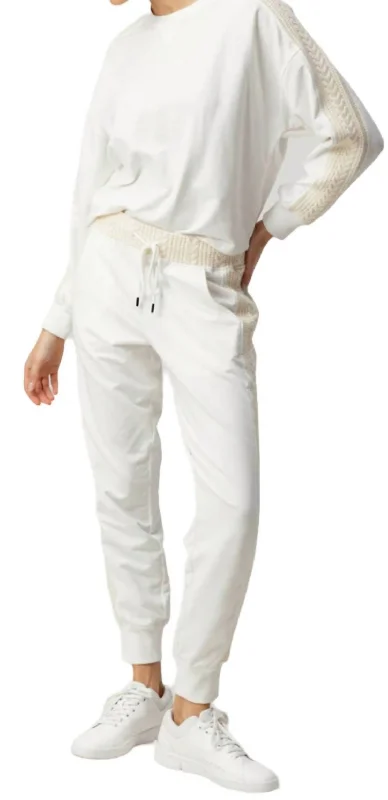 tailored slim jogger pants -Davina Jogger Pants In Coconut Milk