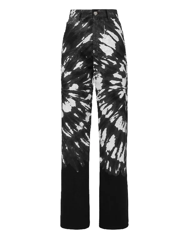 minimalist slim chino pants -Denim Super Loose Fit Tie dye