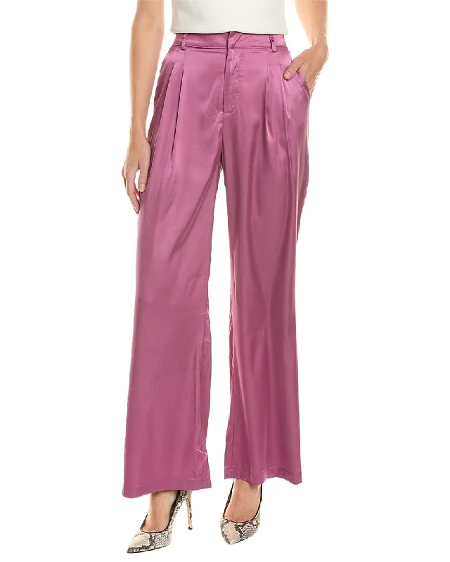 trendy paperbag leggings pants -Emmie Rose Pleated Pant