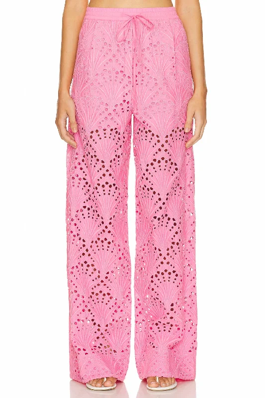 lightweight linen wide leg pants -Fab Pants In Bubblegum