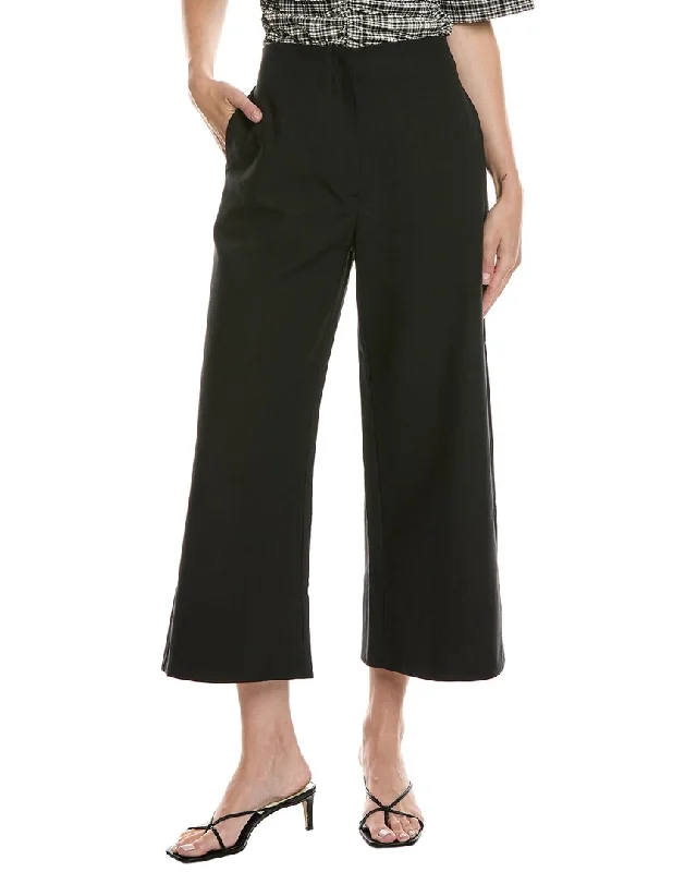 chic culottes sweat pants -GANNI Cropped Wide Leg Pant