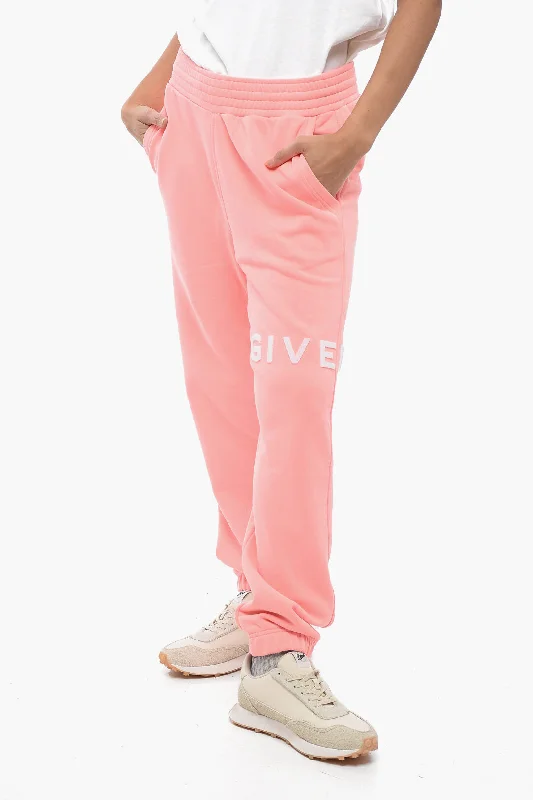 chic cigarette skinny pants -Givenchy Brushed Cotton Sweatpants with Terry Logo