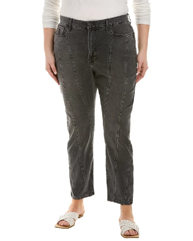 relaxed fit casual pants -GOOD AMERICAN Plus Classic Black Jean