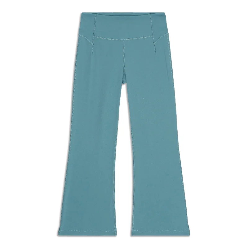 bold geometric wide leg pants -Groove Super-High-Rise Split-Hem Flare Pant - Resale