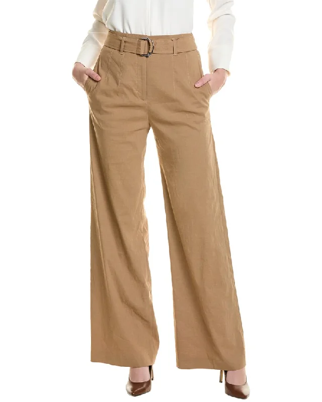 warm layered dress pants -Hugo Boss Tasena Linen-Blend Pant