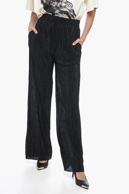 soft cotton wide leg pants -Maison Margiela MM6 Wide-leg Pleated Pants