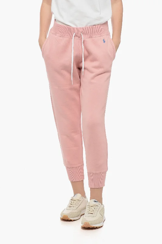 trendy oversized athletic pants -Polo Ralph Lauren Fleece Cotton Blend Sweatpants with Cuffs