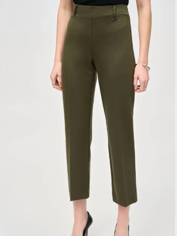 vintage flare casual pants -Pull-On Pants In Iguana