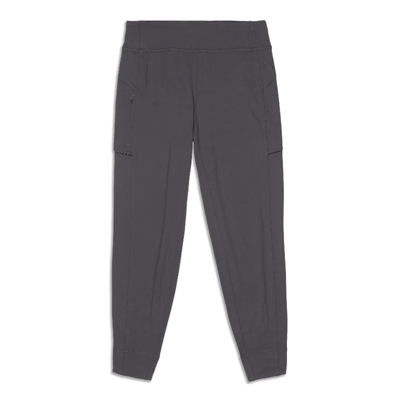 flared hem sweat pants -Run On Jogger - Resale