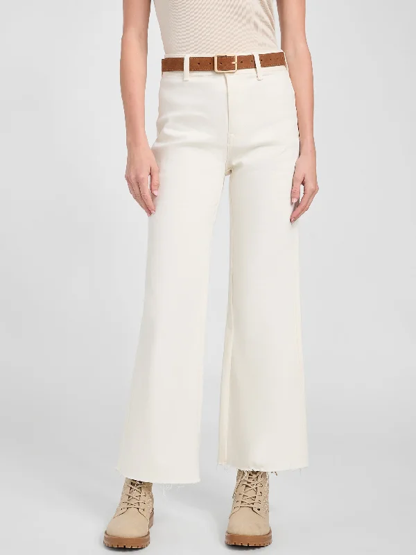 lightweight linen pants -Sandie Denim Wide Leg Pants