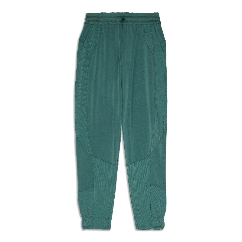 high performance wide leg pants -Softstreme Ribbed High-Rise Jogger - Resale