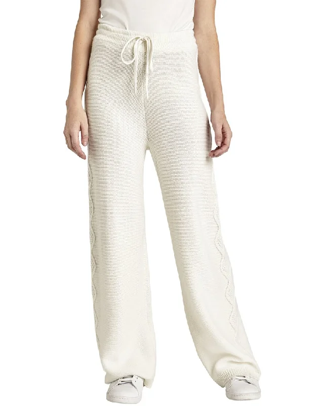 chic culottes skinny pants -Splendid Dakota Cable Wool-Blend Wide Leg Pant