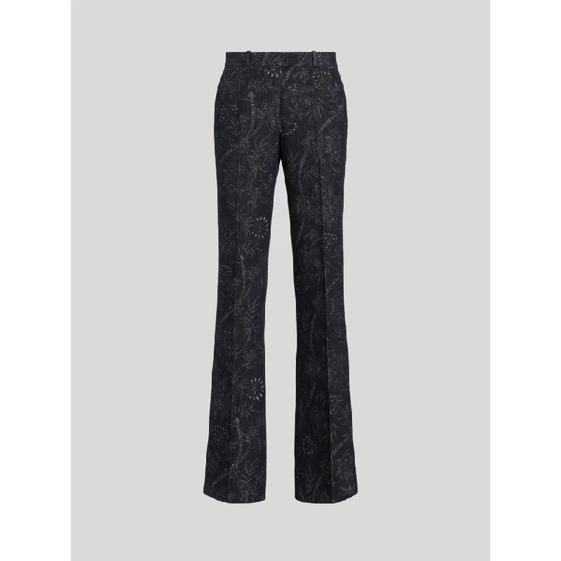 lightweight linen chino pants -Tailored Jacquard Trousers