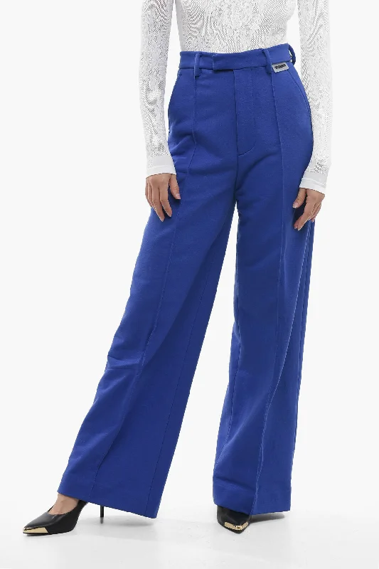 breathable cotton jogger pants -Vetements High-waisted Pants with Front Pleats